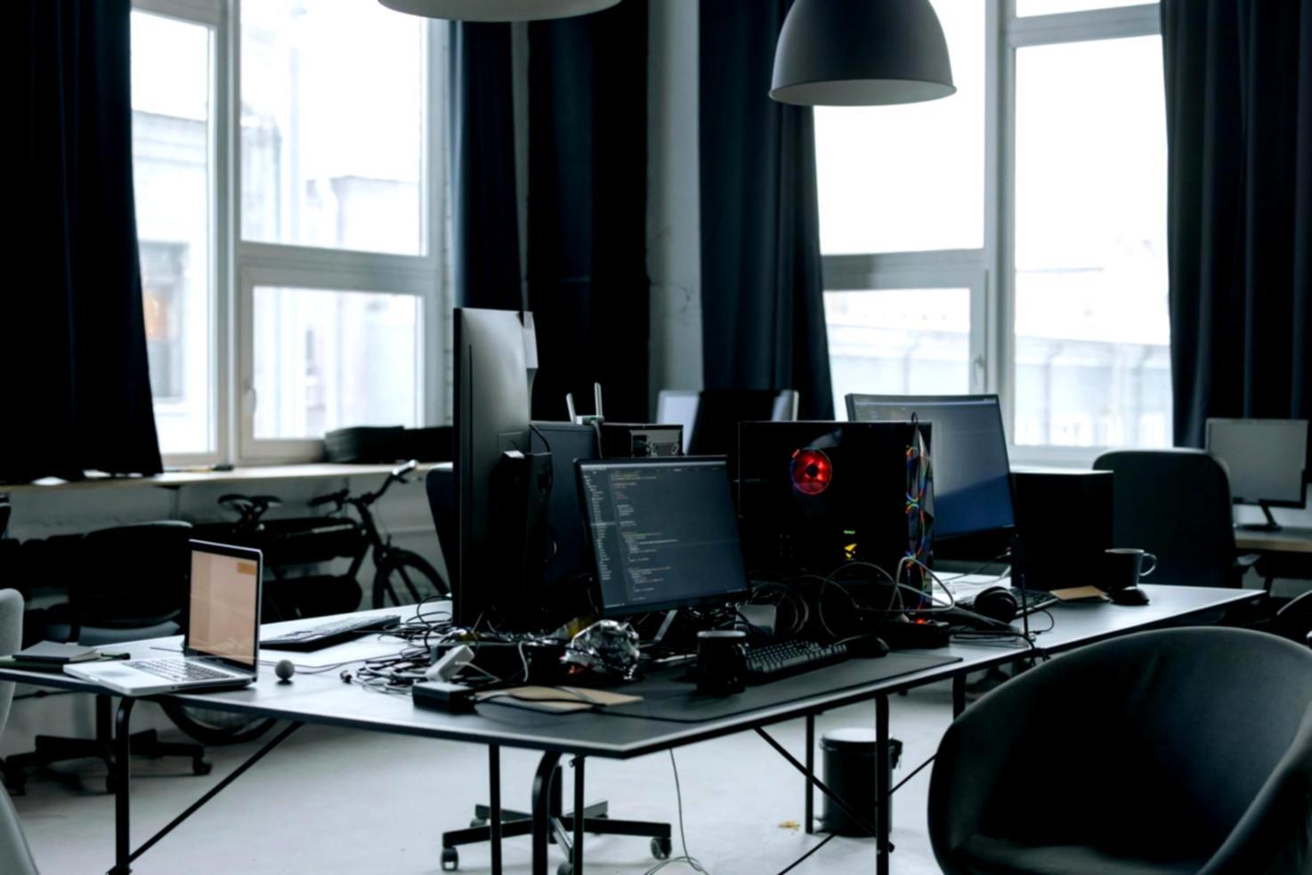 Student working on software development course from home setup